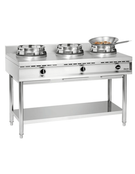 Wok à gaz de table 3 brûleurs 3 x 11.5 kW | Bartscher - 1053103 - 2