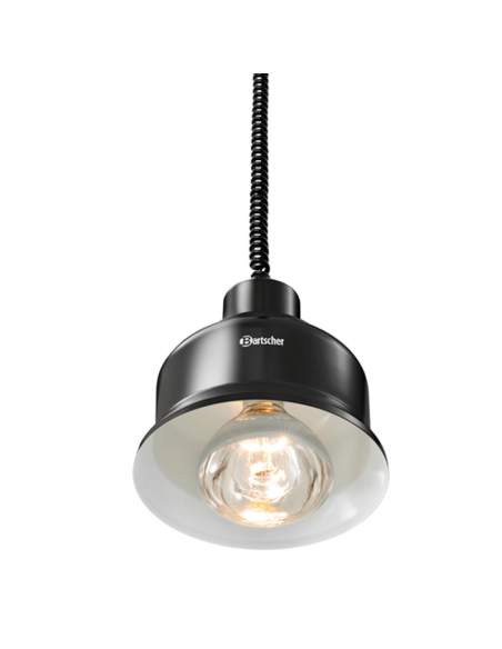 Lampes chauffantes rétractables buffets et comptoirs Noire | Bartscher - 114273 - 2