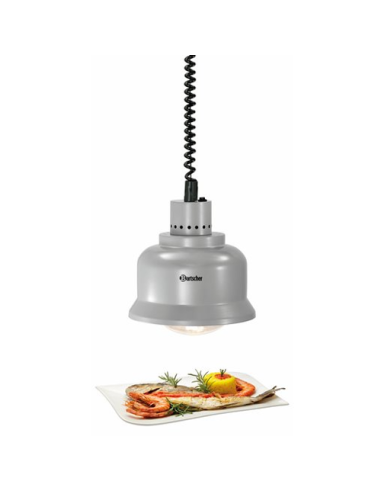 Lampes chauffantes rétractables buffets et comptoirs Argent | Bartscher - 114278 - 1