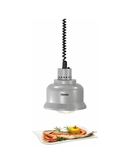 Lampes chauffantes rétractables buffets et comptoirs Argent | Bartscher - 114278 - 1