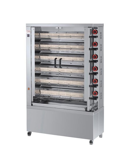 Rôtissoire verticale électrique 6 broches 36 poulets | Feca