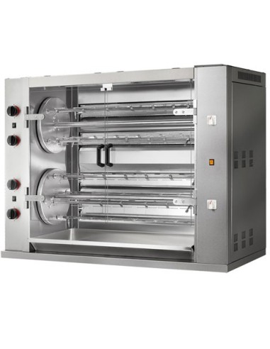 Rôtissoire multi-rotative à gaz 8 broches 48 poulets MCM 8MR - 1