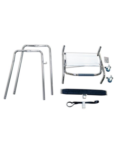 Poubelles ciseaux inox mobile 110 litres - 4