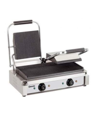 Grill contact électrique double plaques rainurées | Bartscher - A150671 - 1