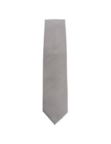 Cravate Uniform Works rayée noir et gris - 1