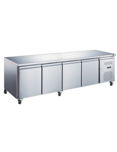 Table desserte positive centrale GN 1/1 profondeur 700 - 4 portes - 1