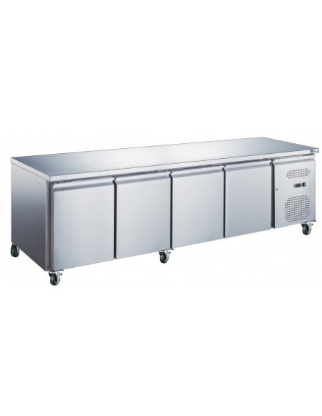 Table desserte positive centrale GN 1/1 profondeur 700 - 4 portes - 1