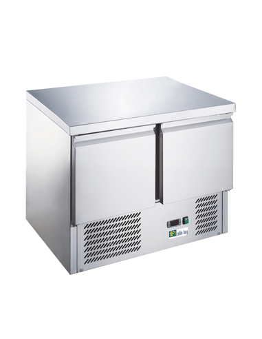 Saladette réfrigérée dessus inox 2 portes GN 1/1 - 1