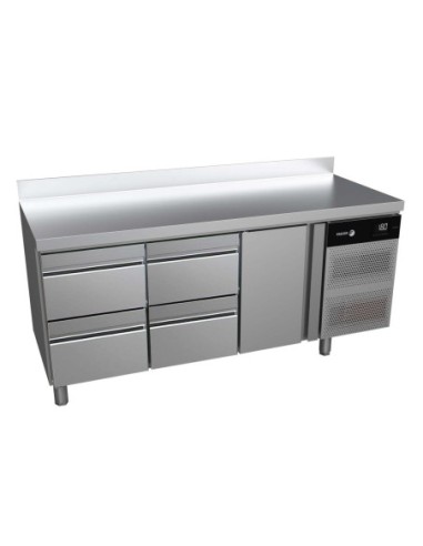 Table réfrigérée positive adossée 1 porte 4 tiroirs - 403 L | Fagor - ACP-3GHHD - 1