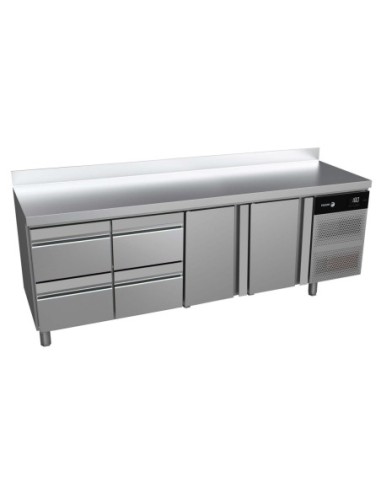 Table réfrigérée positive adossée 2 portes 4 tiroirs 549L | Fagor - ACP-4GHHDD - 1
