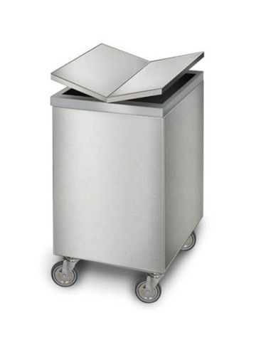 Bac à farine en inox 150 litres avec couvercle basculant - 1