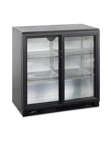Arrière bar réfrigéré 2 portes vitrée battantes 208 litres - 1