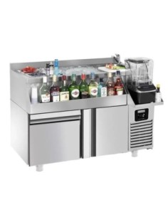 Table réfrigérante bar/boissons 1 porte et 1 tiroir plein - 1,2 x 0,6 m - 150 L