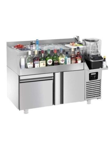 Table réfrigérante bar/boissons 1 porte et 1 tiroir plein - 1,2 x 0,6 m - 150 L - 1