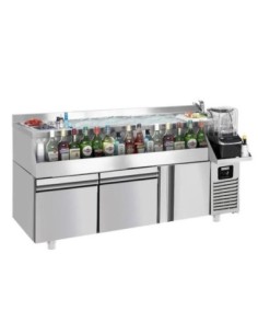 Table réfrigérante bar/boissons 2 tiroirs 1 porte - 1,6 x 0,6 m - 235 litres