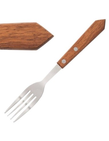 Fourchettes à viande Olympia manche en bois - 1