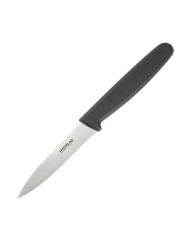 Couteau d'office lame droite Hygiplas noir 75mm - 1