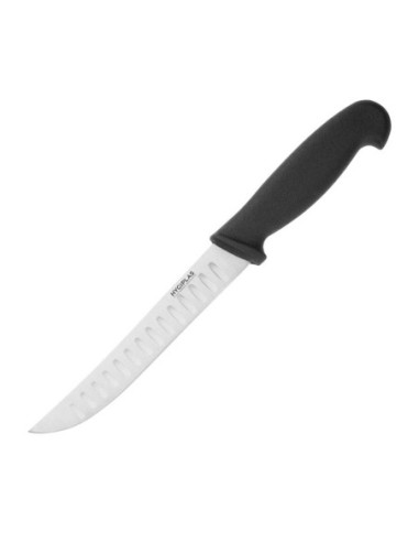 Couteau d'office alvéolé Hygiplas noir 125mm - 1