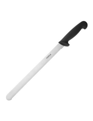 Couteau à trancher denté Hygiplas noir 305mm - 1