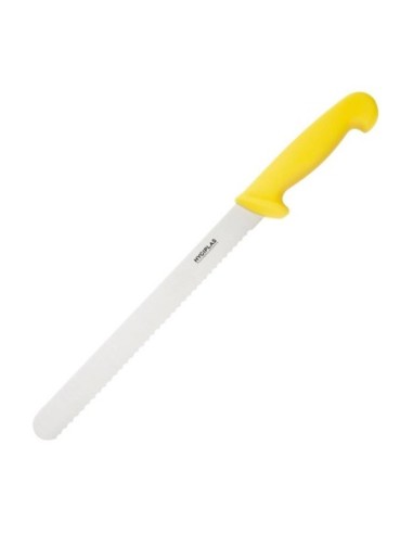 Couteau à trancher denté Hygiplas jaune 255mm - 1