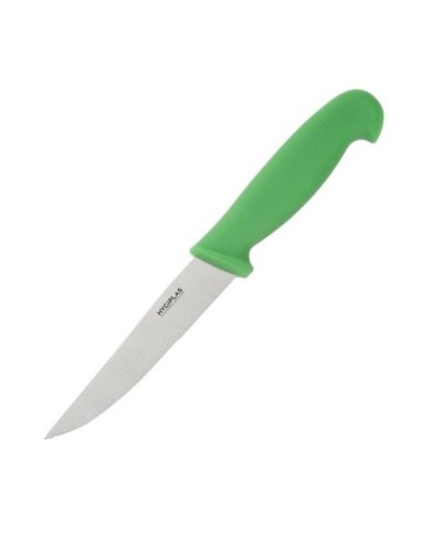 Couteau à légumes denté Hygiplas vert 100mm - 1