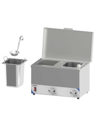 Bain-marie à sauce compact 2 cuves | Casselin - CBMSC2H - 1