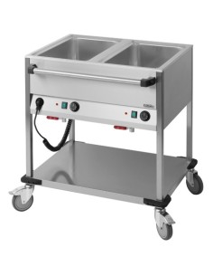 Chariot bain-marie à eau 2 x GN 1/1 | Casselin - CCBM2H - 1