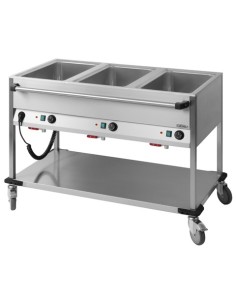 Chariot bain-marie à eau 3 x GN 1/1 | Casselin - CCBM3H - 1
