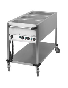 Chariot bain-marie à eau 3 x GN 1/1 | Casselin - CCBM3V - 1