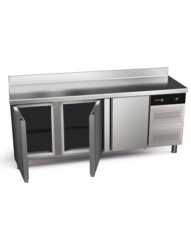 Table réfrigérée positive adossée 3 portes - 428 L | Fagor - CCP-3G - 1