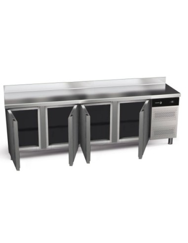Table réfrigérée positive adossée 4 portes - 581 L | Fagor - CCP-4G - 1
