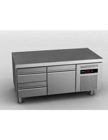 Soubassement réfrigéré positif 3 tiroirs GN 1/3 et GN 2/3 177L | Fagor - CCPB2GT - 1