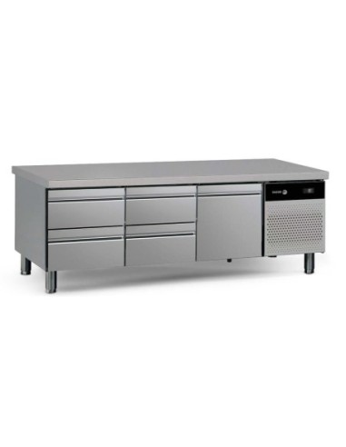Soubassement réfrigéré positif 5 tiroirs GN 1/3 et GN 2/3 277L | Fagor - CCPB3GT - 1