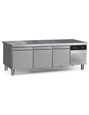 Soubassement réfrigéré positif 3 tiroirs GN 2/3 - 277 L | Fagor - CCPB-3GW - 1