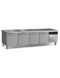 Soubassement réfrigéré positif 4 tiroirs GN 2/3 - 377 L | Fagor - CCPB-4GW - 1