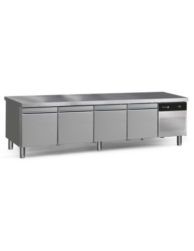 Soubassement réfrigéré positif 4 tiroirs GN 2/3 - 377 L | Fagor - CCPB-4GW - 1
