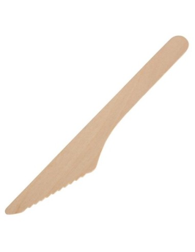 Couteaux en bois biodégradables lot de 100 - 1