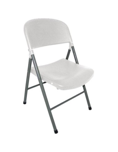 Chaises pliantes Bolero blanches et grises - 1