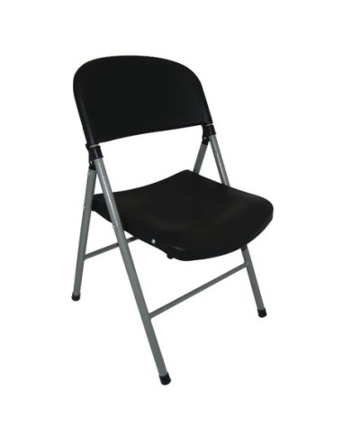 Chaises pliantes Bolero noires et grises - 1