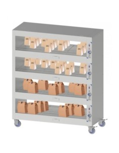 Etagère chauffante mobile 100 4 étagères chauffantes | Casselin - CECM100 - 1
