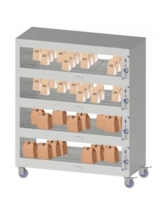 Etagère chauffante mobile 150 4 étagères chauffantes | Casselin - CECM150 - 1