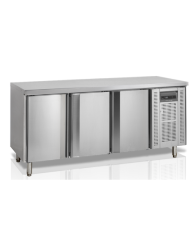 Table réfrigérée centrale négative GN 1/1 profondeur 700 - 3 portes - CF7310/-SP - 1