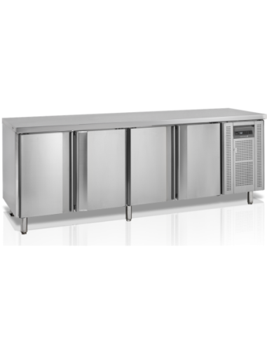 Table réfrigérée centrale négative GN 1/1 profondeur 700 - 4 portes - CF7410/-SP - 1