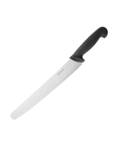 Couteau à pâtisserie denté Hygiplas noir 250mm - 1