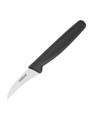 Couteau à éplucher Hygiplas noir 65mm - 1