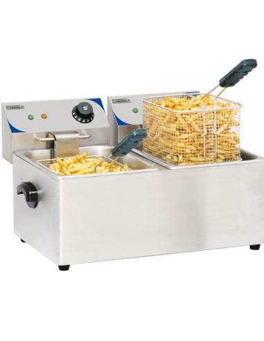 Friteuse électrique double 2 x 4 L - 4 kW | Casselin - CFE42 - 1