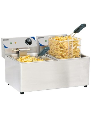 Friteuse électrique double 2 x 8 L - 6,5 kW | Casselin - CFE82 - 1