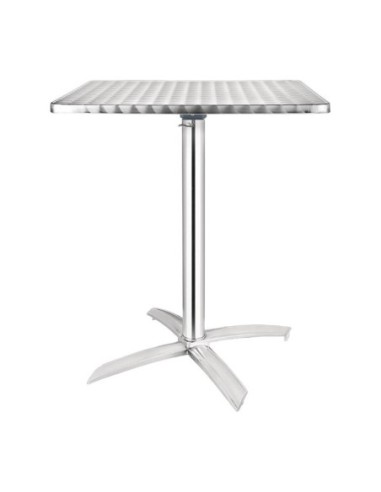 Table carrée à plateau basculant inox Bolero 600mm - 1