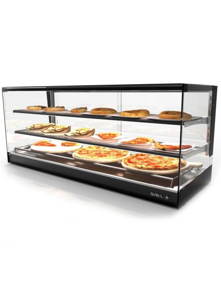Vitrine chaleur sèche SAYL Logic triple avec 2 étagères - 2