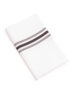 Serviettes de table bistro avec rayures noires x10